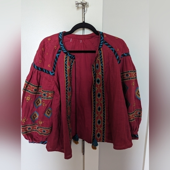 😊 World Market embroidered jacket sz M - Picture 2 of 9